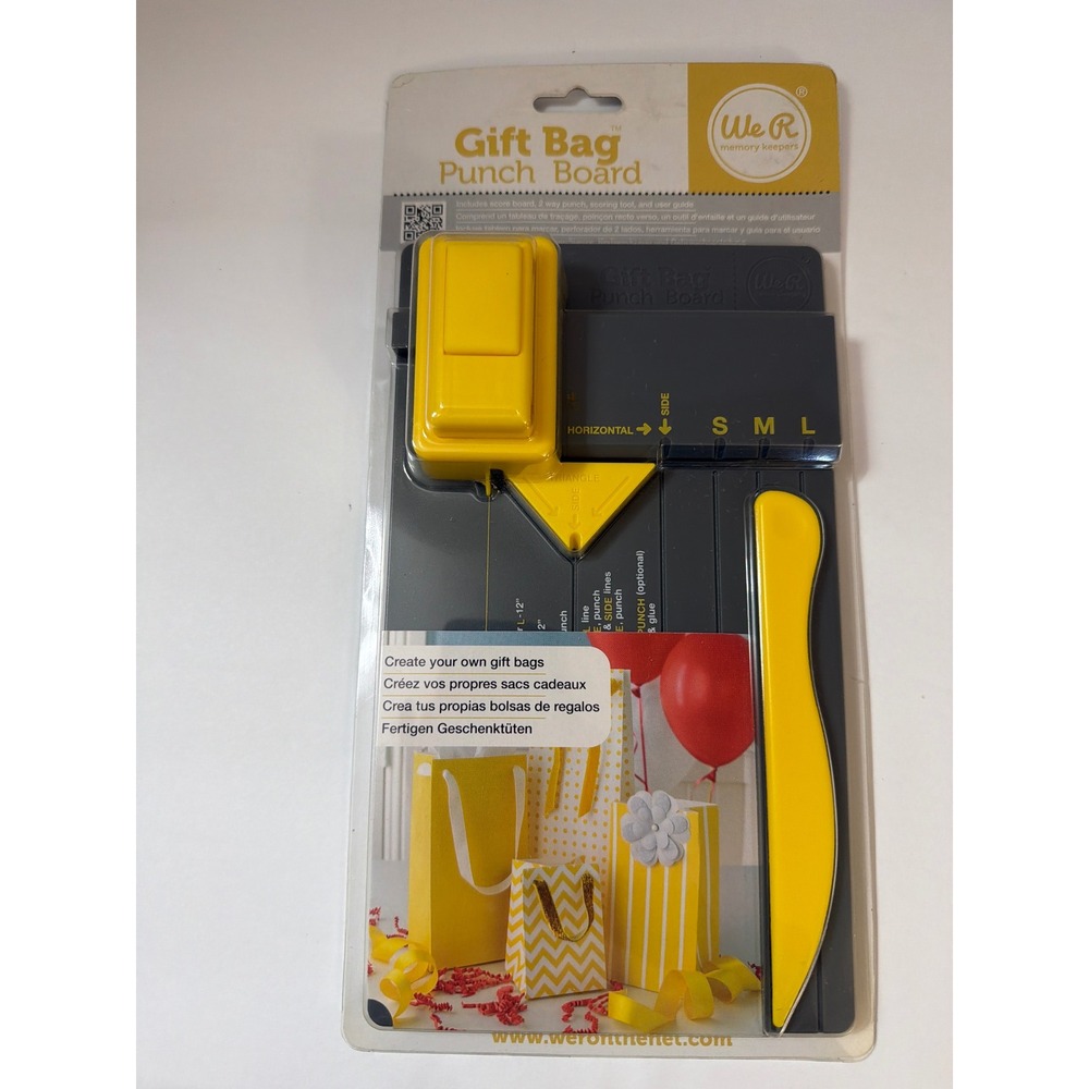 We R Memory Keepers Gift Bag Punch Board DIY Paper Craft Tool New 71333-3